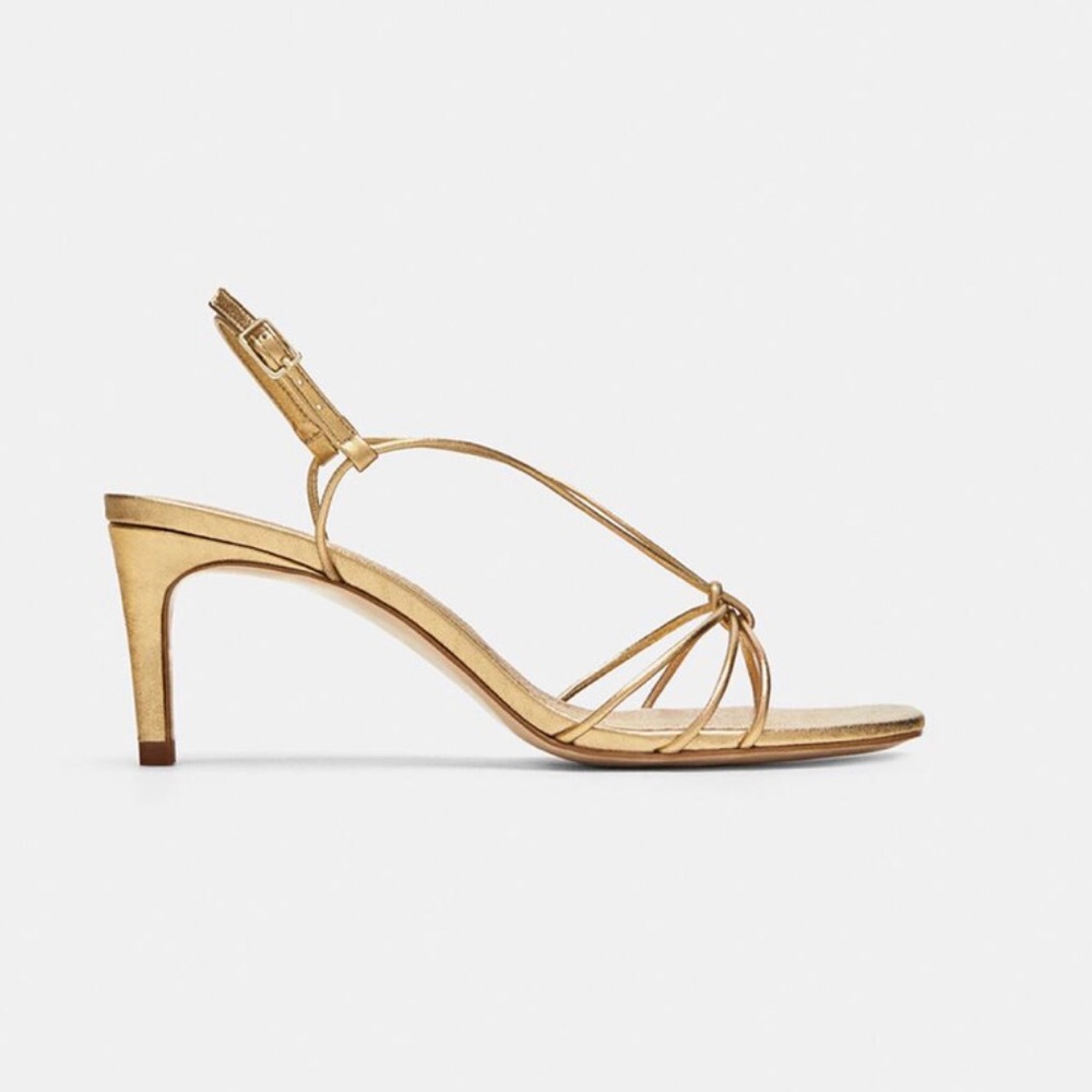 Zara gold heels
